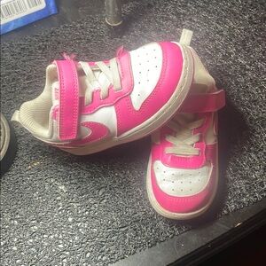 Nike Kids Pink and White dunk Sneakers